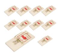 10 x Piege a Souris Pièges à Souris en Bois Tapette Souris Réutilisable Taille 10 × 4,5 × 0,8 cm