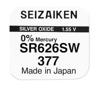 10 x Pile à l'oxyde d'argent Seizaiken Seiko 377 SR626SW 1,55 V