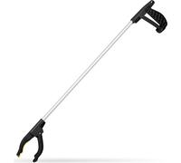 10 x pince universelle, pince à déchets, rallonge de bras, aide à la préhension pour personnes âgées, aluminium, 76 cm, argent/noir