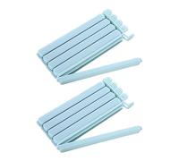 10 x Pinces à Sac Alimentaire Clip PP-Joint pour Cuisine Bleu Clair L | Clip d'étanchéité coloré pour sacs de cuisine, pinces de conservation de la fraîcheur, pinces multi-usages pour le stockage