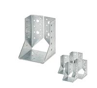 10 x siwitec Sabots de poutre type B 120 x 160 mm, galvanisé Sendzimir, marquage CE, épaisseur de matériau 2 mm, connecteur de bois résistant aux intempéries, sabots de poteau, connecteur de poutre