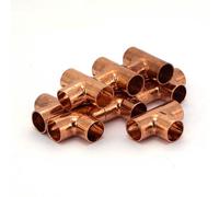 10 X Té cuivre à souder 130CU - diamètre 16 mm BRICOZOR