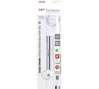 10 x Tombow EHR-KUSMONO zero classic eckige Spitze weiß/blau/schwarz mit Nachfüllung