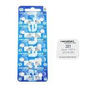 10 X véritable Renata 321 SR616SW Suisse fait poignet montre faible vidange Argent oxyde 1.55V batterie batteries - partie de la gamme d'accessoires de Crazy4fones