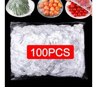 100/200/300/500 pièces Couvercles d'emballage en plastique transparent, sacs en film plastique PE, couvercles de bol, couvercles de conservation des aliments, fournitures de cuisine [Colliers de serra