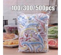 100/300/500 pièces Couvercles de bol alimentaire élastiques jetables, extensibles, s'adaptent aux bols et assiettes de différentes tailles de 2 à 9,5 pouces, légers et portables, fournitures de cuisin
