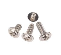100-500 pièces M1.4-M4 type-PWB acier au carbone nickelé empreinte cruciforme tête cylindrique à embase queue plate vis autotaraudeuses, M2.6x5x8mm(200 pièces)