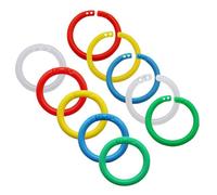 100 anneaux de reliure flexibles en plastique multicolores, anneaux à feuilles mobiles pour cartes, école, bureau, maison Label