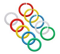 100 anneaux de reliure flexibles en plastique multicolores, anneaux à feuilles mobiles pour cartes, école, bureau, maison