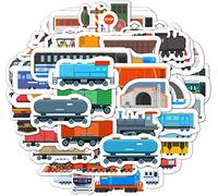 100 autocollants de train et décalcomanies - Cadeaux de fête pour amateurs de trains, fournitures de fête train pour garçons - Train Stickers