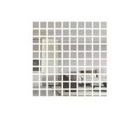 100 autocollants muraux carrés 3D en acrylique, effet miroir, mosaïque, pour salon, chambre à coucher, décoration d'intérieur, 2/3/5 cm~00757