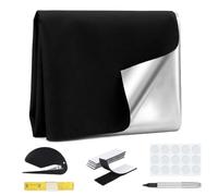 100% Blackout Rideau Occultant Sans Percage, Store Occultant Sans Percage | 100x145cm Store Occultant à Coller 100% Occultation, Store Occultant,pour Fenetre de Toit Chambre Bureau Voyage Caravane Noir