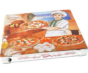 100 boîtes à pizza 32,5x32,5x3 cm impression neutre, carton d'expédition sûr pour pizzas