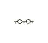 100 colliers de plomberie double isophonique M7 x 150 - 8 x 10 mm