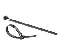 100 colliers de serrage réutilisables, coloris noir - 150 x 7,6 mm Noir G