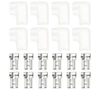 100 Cosses à Sertir Femelles Angle Droit 4,8mm avec 100 Manchons PVC pour Câbles 14-22 AWG/0,3-2,0mm² pour Interrupteur