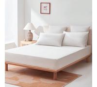 [100% coton] 1 pièce de drap-housse doux et délicat, confort et respirabilité toute saison, literie de chambre Rama confortable, fournitures d'hôtel haut de gamme, retour à l'école, produits essentiel