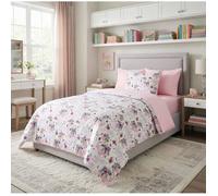 %100 Coton Parure de lit Simple 140x200 cm - Housse de couette + drap plat + 1 taie