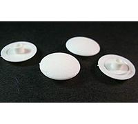 100 couvercles de protection pour vis à tête hexagonale intérieure, SW 3,4,5 mm en plastique (18 x 2,9 mm, SW4, blanc)