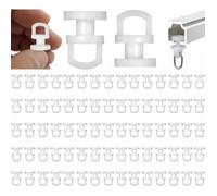 100 Crochets Rideau Rail Coulissant, Patins Glisseur pour Rideaux/Fenêtres/Douche, Installation Facile Résistant Meoiruery