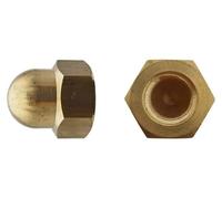 100 Ecrous Borgnes M10 mm - DIN 1587 - Laiton - D-Work