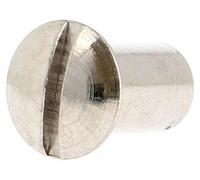 100 Ecrous Relieurs Fraisés Bombés Fendus M4 mm - Inox A2 - D-Work