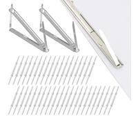 100 Ensembles Attaches Epingles en Métal Acier2 Trous Pinces à Papier Anti-corrosion Durable Relieur de Document Antirouille Lisser pour Documents Papier Etude Bureaux - Argent