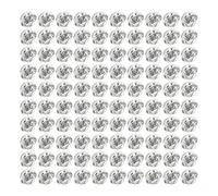 100 Ensembles De Goujons De Bouton à Tête Ronde, 15 Mm En Alliage De Goujons à Visser Rivets En Cuir Pour Bricolage En Cuir Artisanat Ceinture Portefeuille Sac à Main Réparations Décoration(Argent)