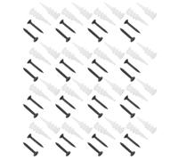 100 Ensembles Kit de Vis à Tête Plate avec Ancrages Muraux | Galvanisé à Froid, Fixation Polyvalente, pour Bureau et Maison Neuve