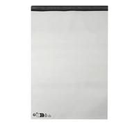 100 enveloppes plastique blanches opaques grand format 550 x 770 + 50 mm rabat pochettes d'expédition XXL, 60 microns. Fine légère solide inviolable imperméable pour envoi de grands objets UGP070