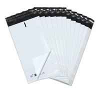 100 Enveloppes Plastiques d’Expédition 17x30 cm, 120 microns qualité Pro - Autocollantes Opaques Indéchirables - Pochettes Colis avec Marquage recyclage LDPE Obligatoire, Emballage Vinted, E-commerce