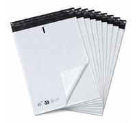 100 Enveloppes Plastiques d’Expédition 25x35 cm, 120 microns qualité Pro - Autocollantes Opaques Indéchirables - Pochettes Colis avec Marquage recyclage LDPE Obligatoire, Emballage Vinted, E-commerce
