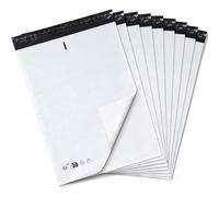 100 Enveloppes Plastiques d’Expédition 45x65 cm, 120 microns qualité Pro - Autocollantes Opaques Indéchirables - Pochettes Colis avec Marquage recyclage LDPE Obligatoire, Emballage Vinted, E-commerce