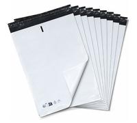 Enveloppes d'expédition Waytex Pack de 100 - 32x45 cm - Opaque - Autocollantes - Recyclables LDPE - Blanc Blanc