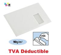 100 ex Grande enveloppe avec fenetre pochette courrier A4 C4 papier kraft blanc 90 g format 229 x 324 mm une enveloppe blanche avec