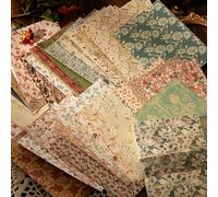 100 feuilles de stickers décoratifs floraux vintage pour scrapbooking, collection de stickers en papier vintage naturel pour journal de fourre-tout, artisanat DIY, album, agenda, cahier, enveloppe, em