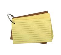 100 fiches cartonnées à couverture kraft et anneaux détachables, pour l'apprentissage du vocabulaire, les formules et la préparation aux examens.
