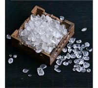 100 g de gravier transparent en cristal naturel réutilisable, composé de sept couleurs d'agate, idéal pour la décoration de jardin.