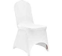 100 housses de chaise blanches à devant arqué en Élasthanne Élasthanne pour mariage ou fête