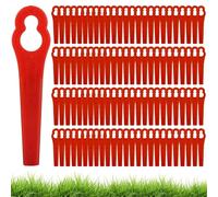 100 lames de coupe en plastique pour tondeuse, lames de rechange pour coupe-bordures
