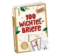 100 lettres de lutin : 50 lettres de lutin et 50 papiers à lettre de lutin en 25 motifs et enveloppe à plier au dos, avec 100 autocollants à cacheter et instructions (français non garanti)
