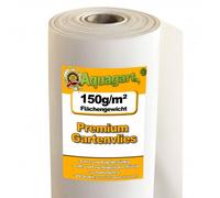 100m² de non-tissé de jardin Non-tissé contre les mauvaises herbes Film de paillage 150g/m² blanc largeur 1m