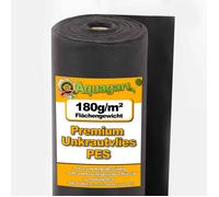 100m² de non-tissé anti-mauvaises herbes, non-tissé de jardin, non-tissé de paillage 180g, largeur 2m, qualité supérieure