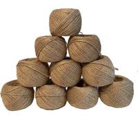 100 mètres de ficelle de jute naturelle - Lot de 10 rouleaux pour le jardinage et le bricolage