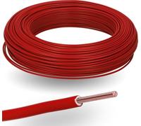 100 mètres de Kalitec H07V-U 1x1,5 mm² rouge dans un carton I PVC ignifuge, conducteur unique 1,5 mm² toronné rigide I 450/750 V I Câble monoconducteur pour le câblage interne de machines et de lumina