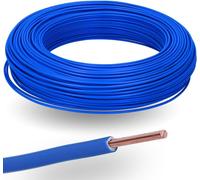 100 mètres de Kalitec H07V-U 1x2,5 mm² bleu dans un carton I PVC ignifuge, conducteur unique 2,5 mm² toronné rigide I 450/750 V I Câble monoconducteur pour le câblage interne de machines et de luminai