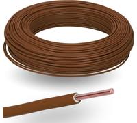 100 mètres de Kalitec H07V-U 1x2,5 mm² marron en carton I fil simple en PVC ignifuge de 2,5 mm² à conducteur rigide I 450/750 V I câble de câblage à un conducteur pour le câblage interne de machines e