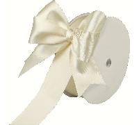 100 mètres de rouleau de ruban satin double face - blanc crème - ivoire - rose sakura - idéal pour l'emballage de cadeaux, la décoration de gâteaux, la décoration de bouquets, les bricolages, les four