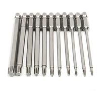 100 mm pour ensembles d'embouts de tournevis torx, étoile magnétique inviolable, alliage d'acier, parfait pour les outils compatibles T7 T40 (pour T9)