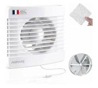 100 mm Ventilateur Extracteur d& 39 Air VMC avec Interrupteur à Tirette Clapet Anti-Retour + Moustiquaire 7